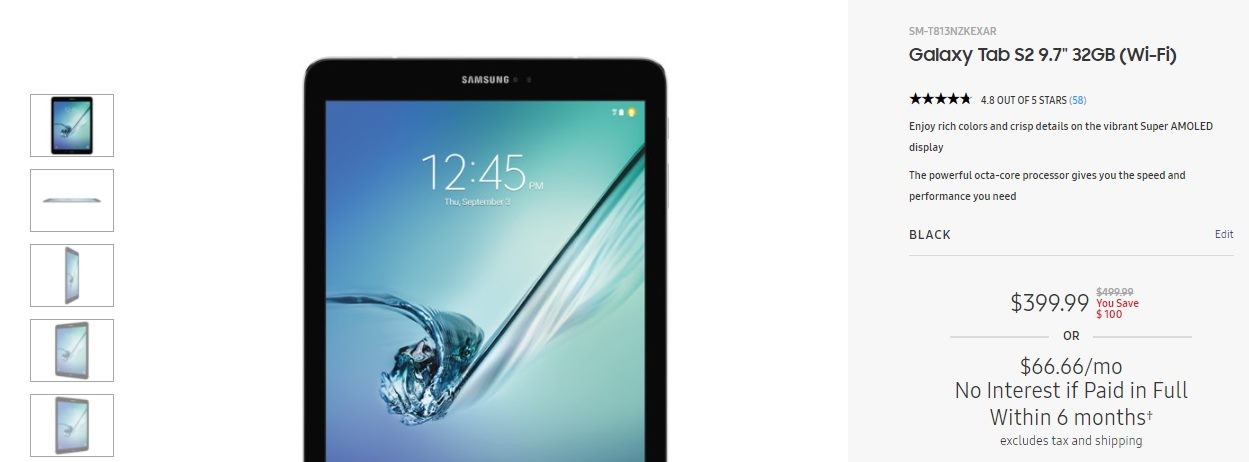 Samsung USA recorta $ 100 de descuento, disponible por $ 399 hasta el 17 de junio