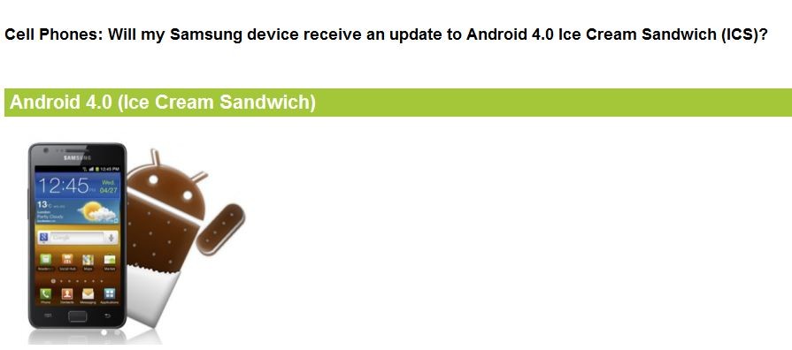 Samsung lanza la hoja de ruta de Android 4.0 para dispositivos en operadores de EE. UU.