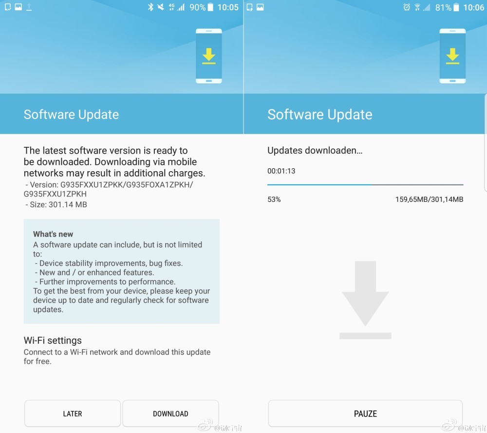 Samsung lanza la tercera actualización beta de Nougat para Galaxy S7 y S7 Edge [build PKK]