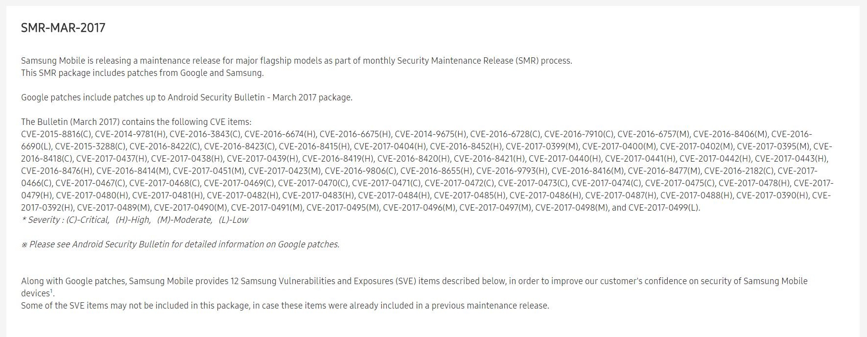 Samsung publica los detalles de la actualización de seguridad de Android de marzo