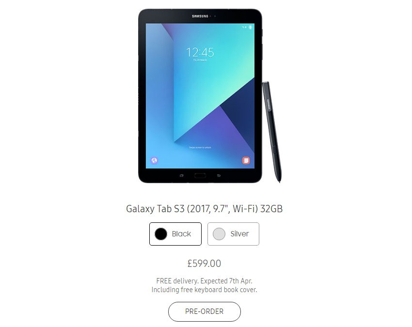Samsung retrasa el envío de Galaxy Tab S3 en el Reino Unido al 7 de abril del 30 de marzo