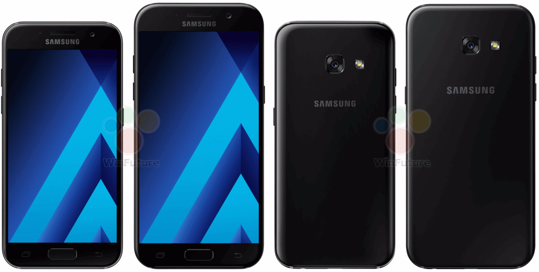 Se anuncian los teléfonos inteligentes Samsung Galaxy A3 A5 y A7 2017 con protección contra el polvo y el agua IP68