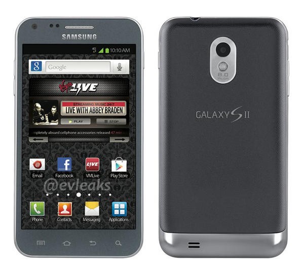Se filtra el Galaxy S2 de Virgin Mobile en color Steel Grey