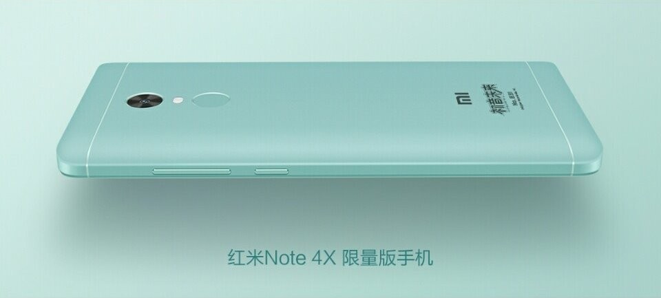 Se filtró la versión personalizada de Xiaomi Redmi Note 4X, presenta un color verde azulado suave