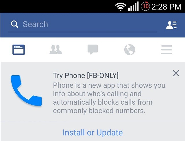 facebook phone app