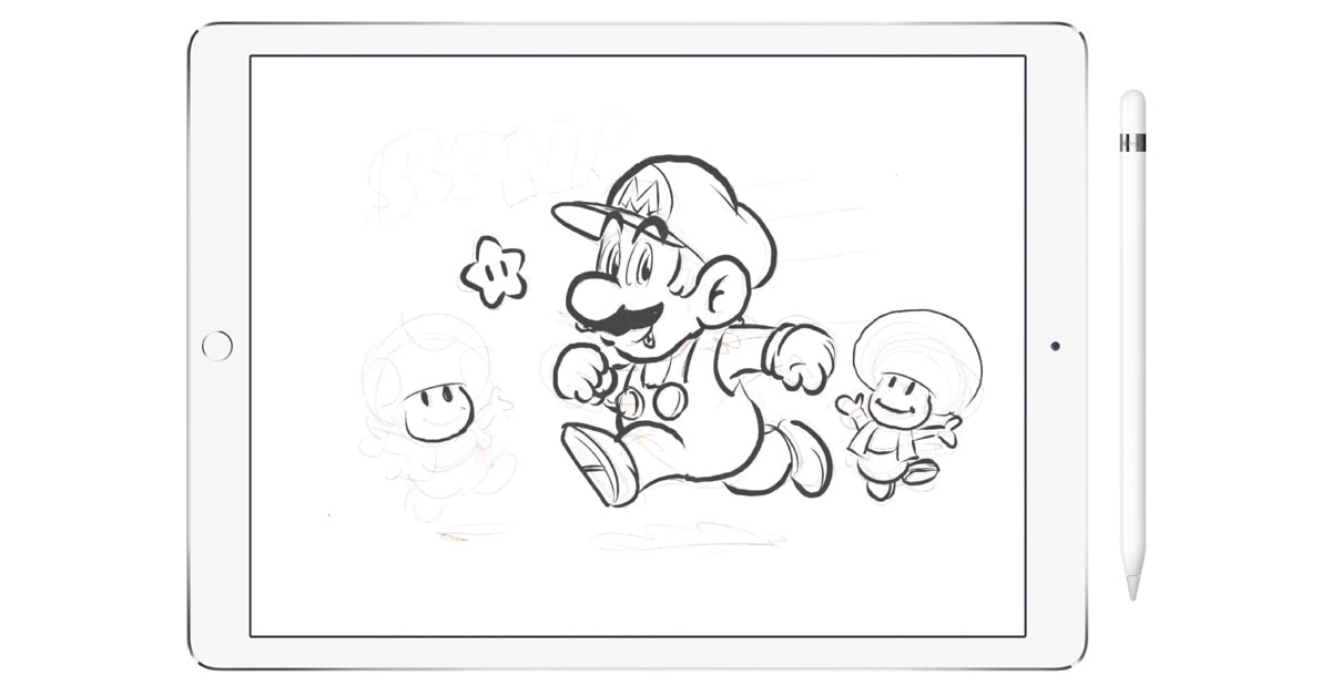 Shigeru Miyamoto dibuja Super Mario Run en iPad Pro (Video)