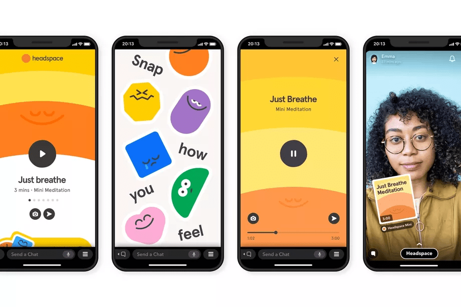 Snapchat lanza la aplicación de meditación Minis de Headspace