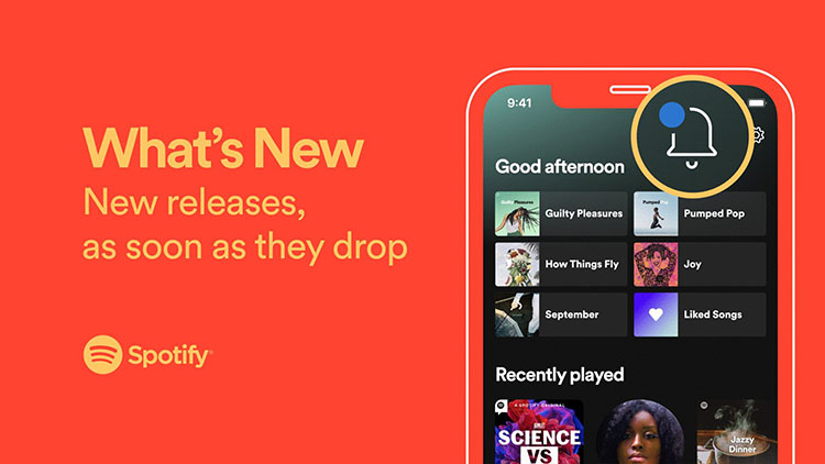 Spotify What's New Nueva función de feed para dispositivos Android e iOS