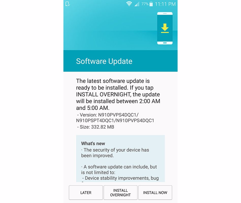 Sprint Galaxy Note 4 recibe una gran actualización de OTA con el parche de seguridad de marzo, compilación N910PVPS4DQC1