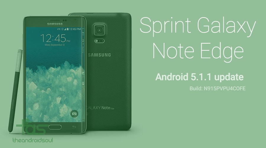 Sprint Galaxy Note Edge recibe la actualización OTA de Android 5.1.1 OFE, ¡la misma versión también está disponible para S6 y S6 Edge!