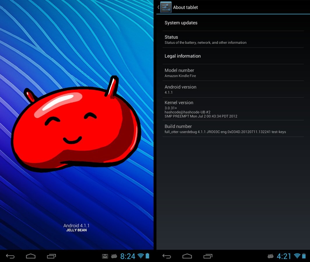 Tablet UI basado en Android 4.1 Jelly Bean ROM para Kindle Fire [Guide]