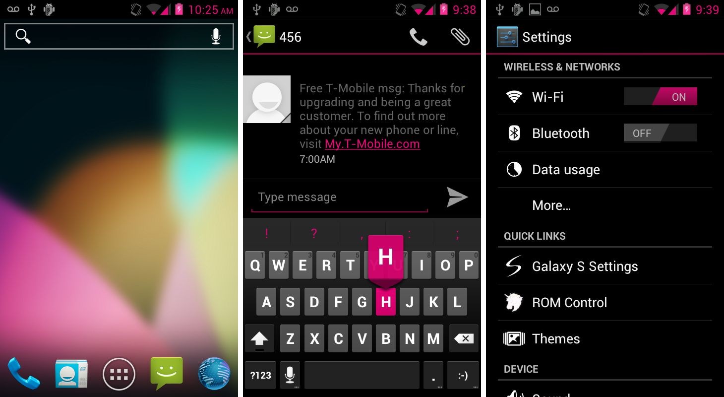 Tema rosa para teléfonos Android con CyanogenMod 10 (CM10) o ROM personalizada AOKP