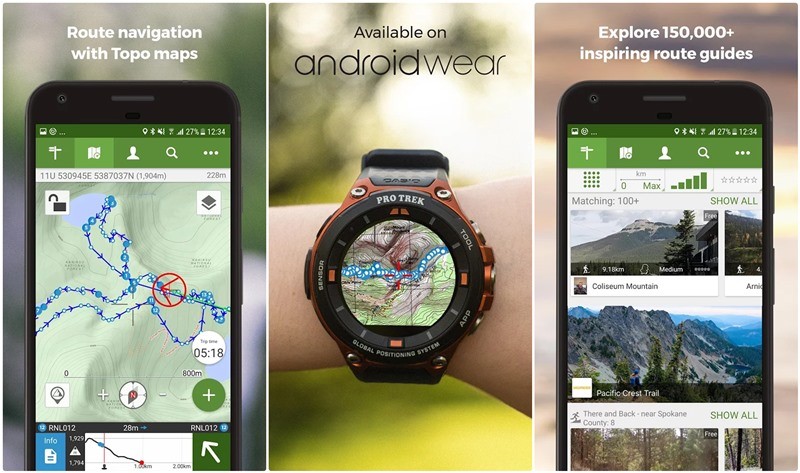Trails & Maps ahora es compatible con Android Wear 2.0