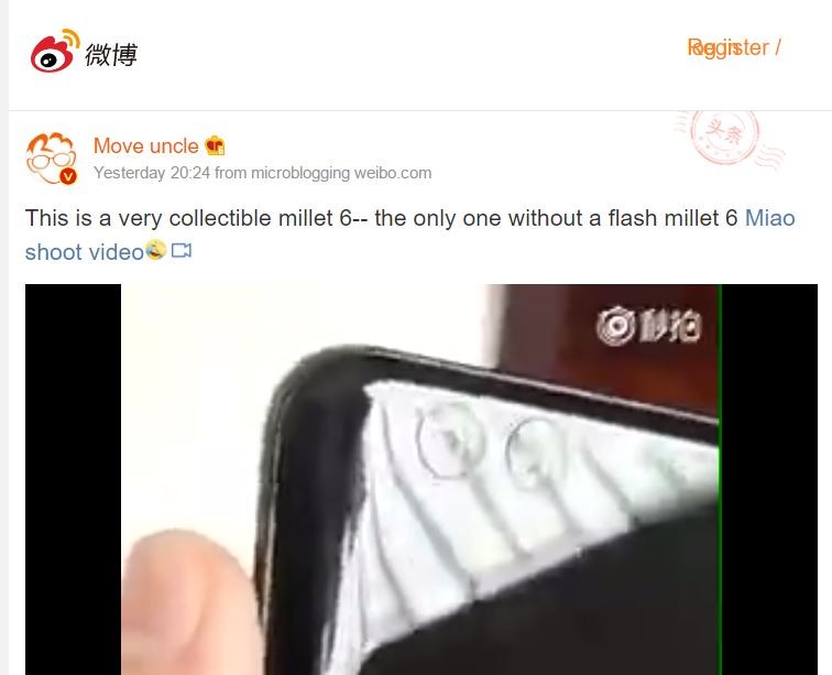 Un raro Xiaomi Mi6 encontrado en la naturaleza
