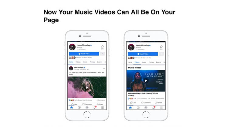 Video musical de Facebook lanzado en agosto, se convierte en el principal competidor de Youtube