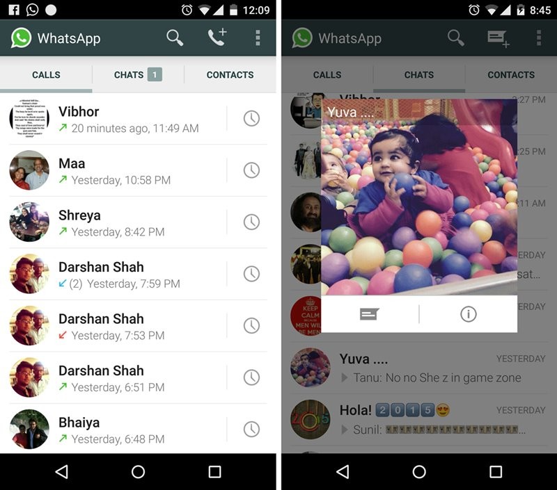 Whatsapp habilita la función de llamadas en la aplicación para algunos usuarios
