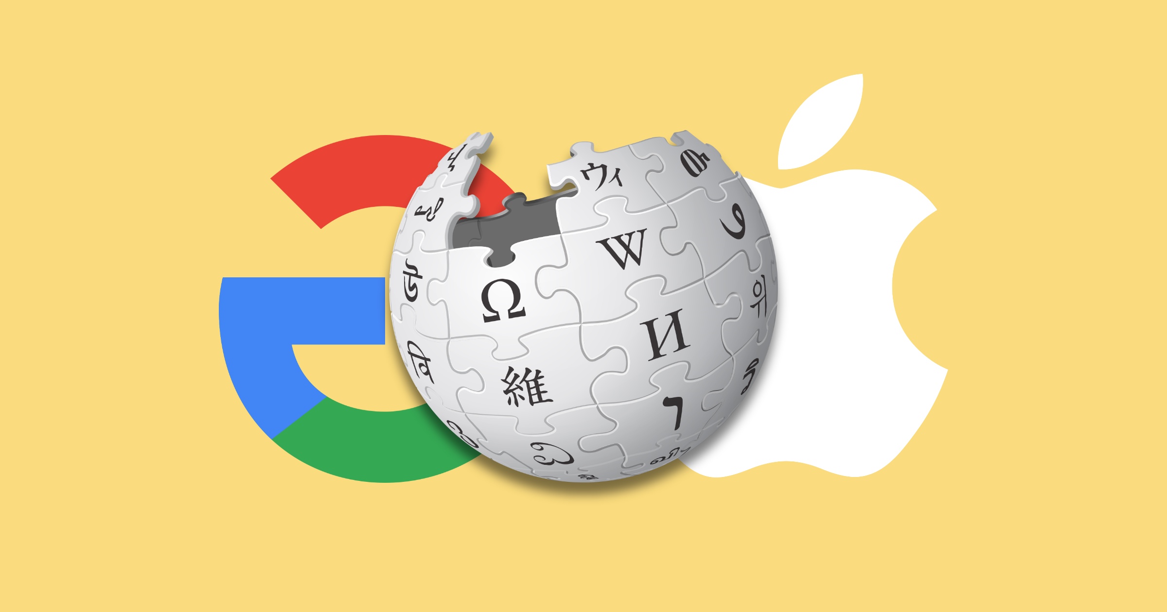 Wikipedia google apple logos