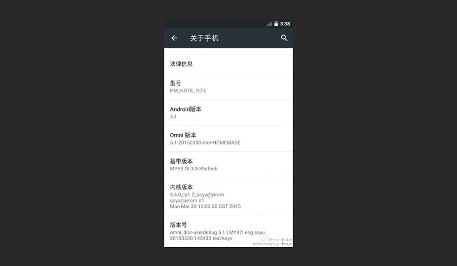 Xiaomi Redmi Note 4G recibirá la actualización de Android 5.1 no oficialmente pronto, ¡la captura de pantalla ya está disponible!