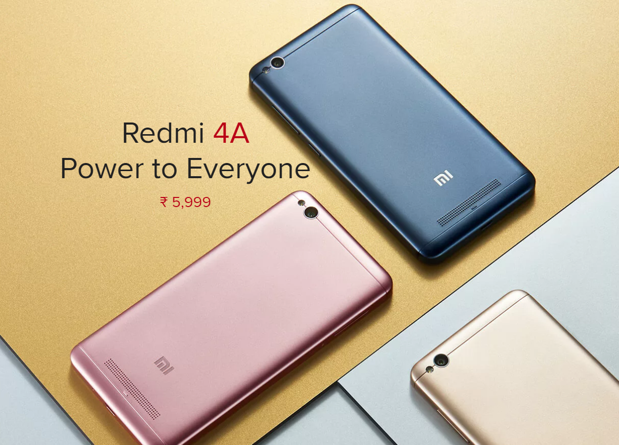 Xiaomi lanza el color oro rosa Redmi 4A en India