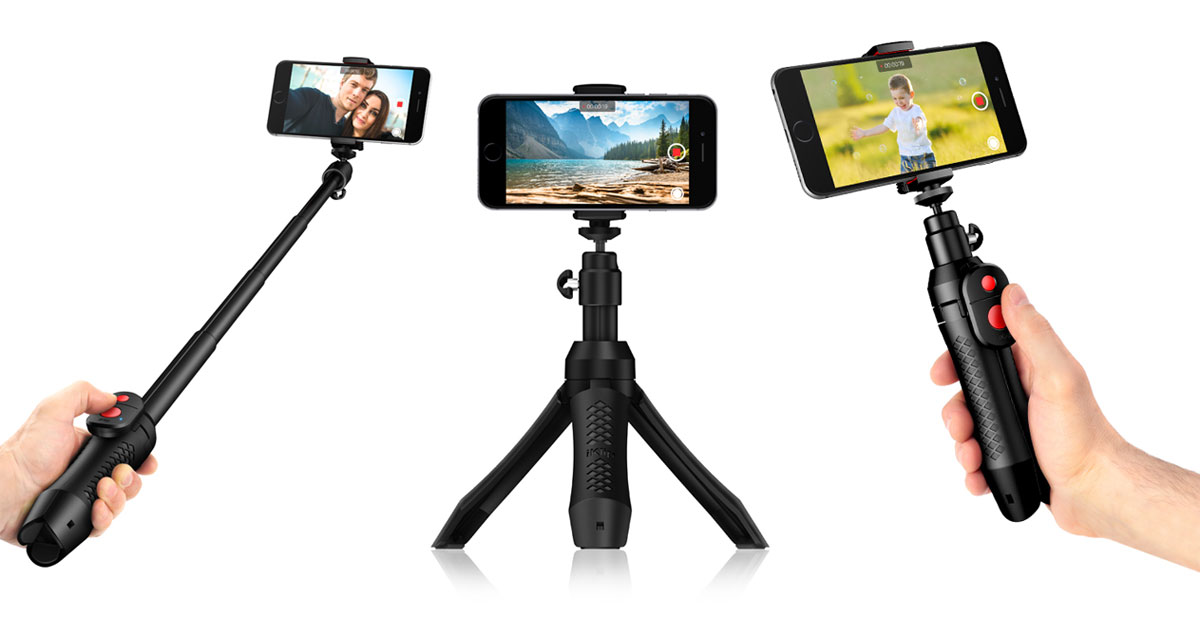 iKlip Grip Pro: Ajustable, Trípode, Selfie Stick, Camera Grip