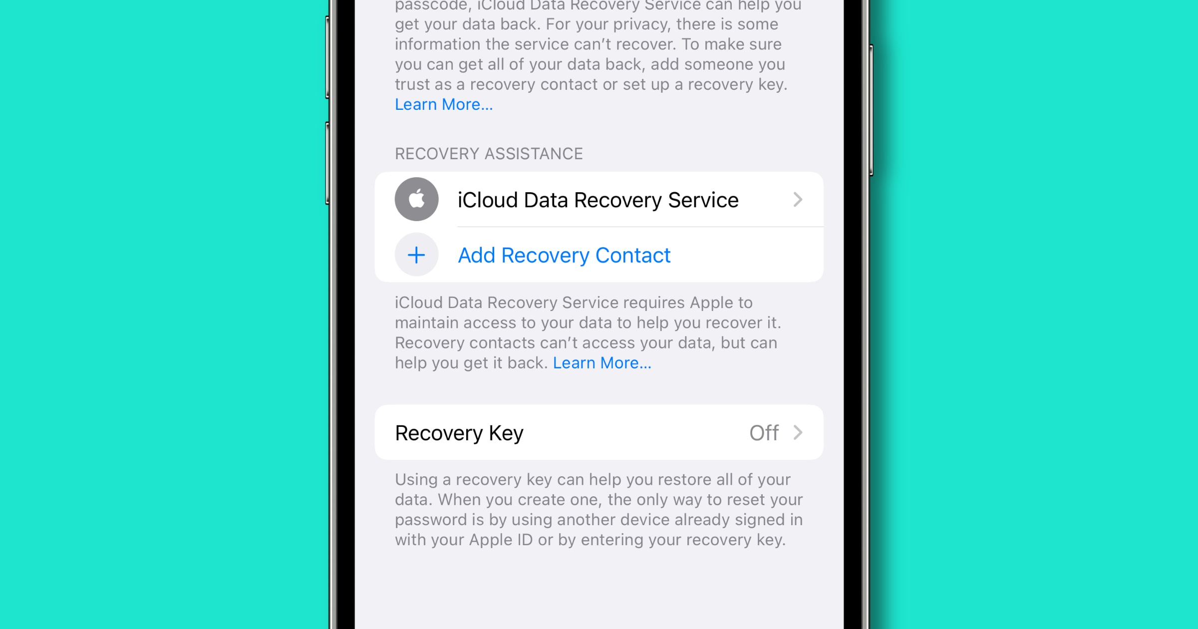 icloud data recovery contact