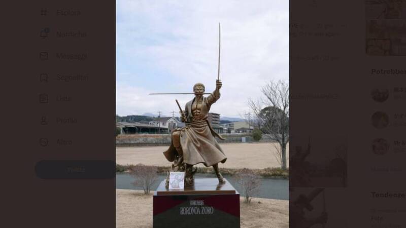 la estatua de Zoro en Kumamoto