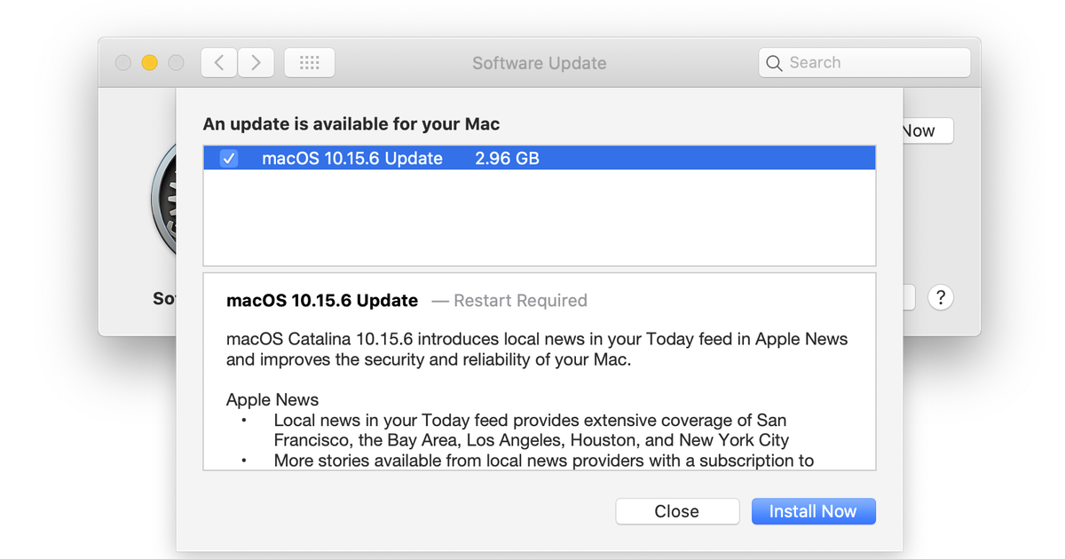 MacOS 10.15.6 Screenshot update