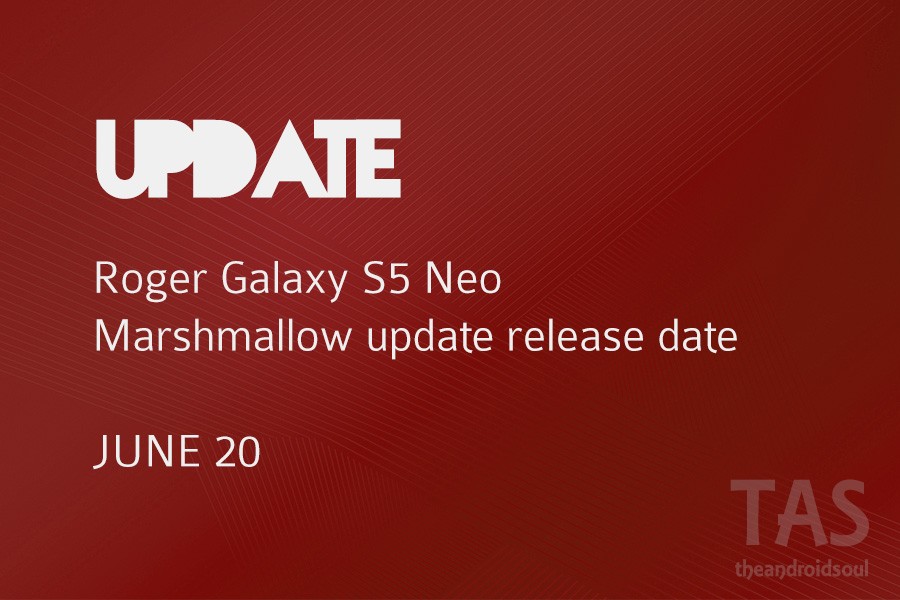 ¡La fecha de lanzamiento de la actualización de Rogers Galaxy S5 Neo Marshmallow es el 20 de junio!