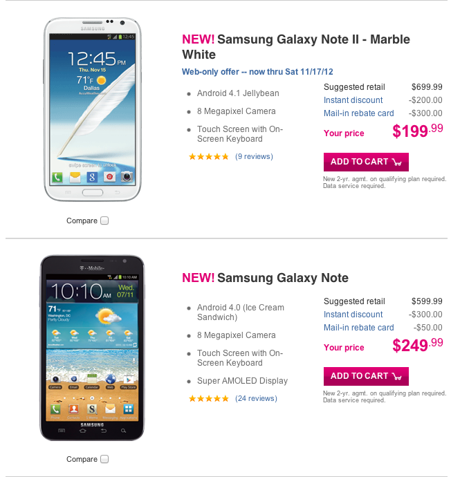 ¡T-Mobile cree que el Galaxy Note original es mejor que el Note 2!
