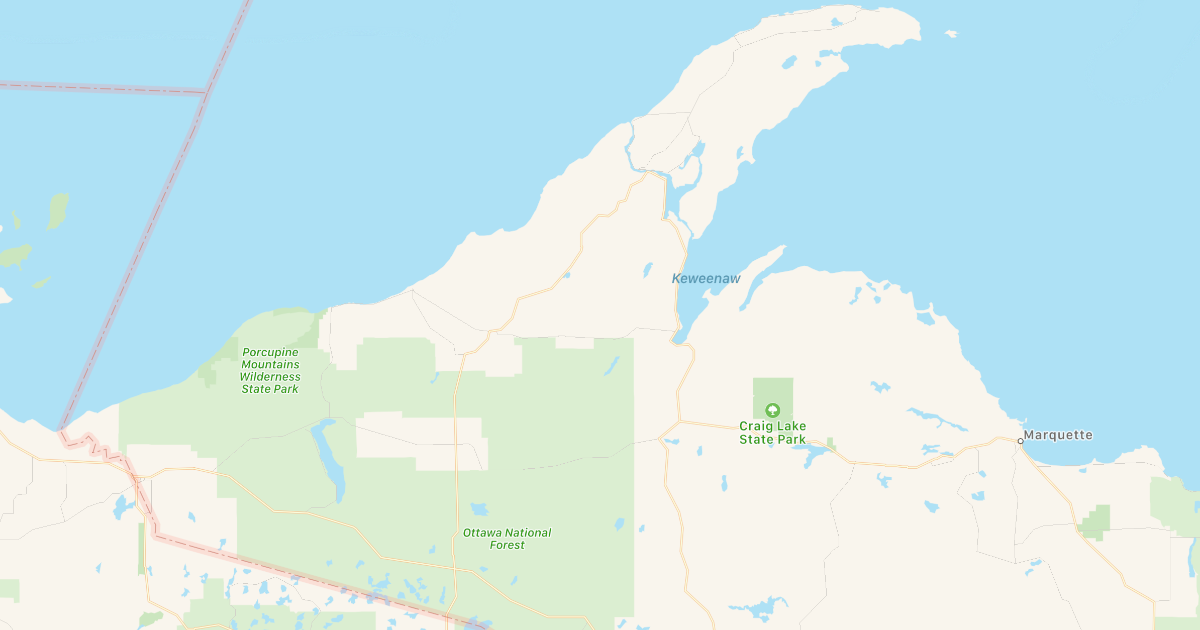 ¿Apple Maps se olvidó de la península superior de Michigan?