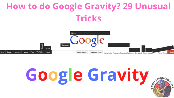 ¿Cómo buscar gravedad en Google?  Experimento 29 Trucos de magia de Google