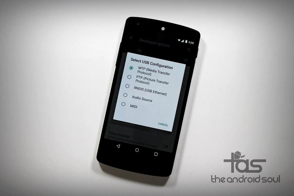 ¿Nexus 5 no se conecta a la PC después de instalar Android M?  Pruebe el nuevo ajuste de configuración USB de las opciones de desarrollador