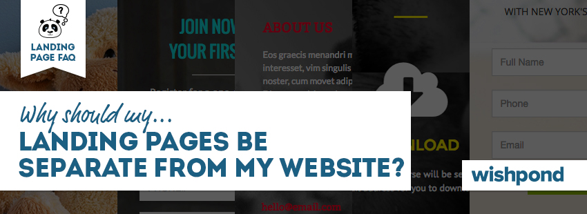 Why Should My Landing Pages Be Separate From My Website?