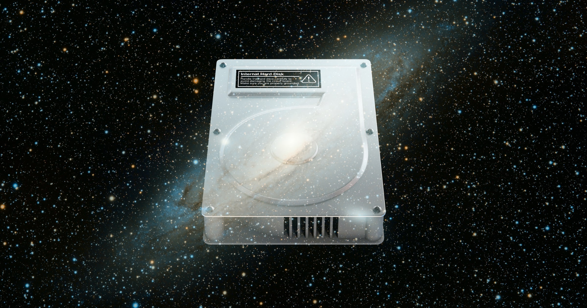 hard drive in space